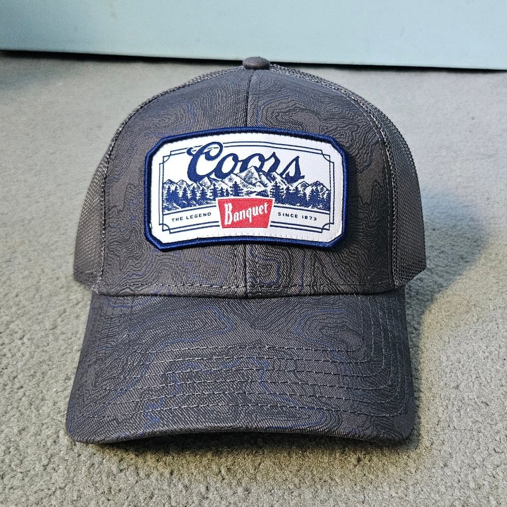 Coors Banquet Brand New Camo Richardson Snapback Trucker Hat 2 of 2